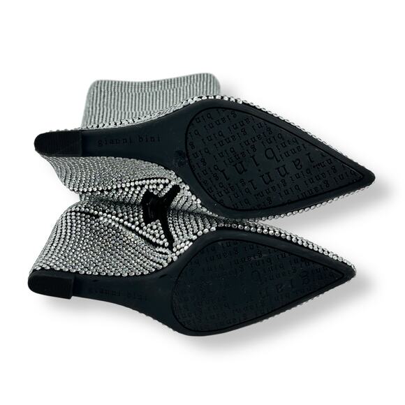 Gianni Bini Gabor Rhinestone Wedge Heel Knee Boots Womens Size 6.5 Pointy Toe - Picture 8 of 14